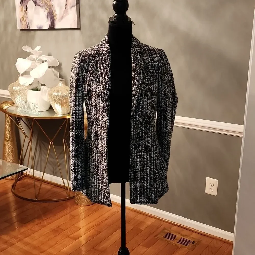 Bcbgmaxazria tweed blazer sz xs - Picture 1 of 8